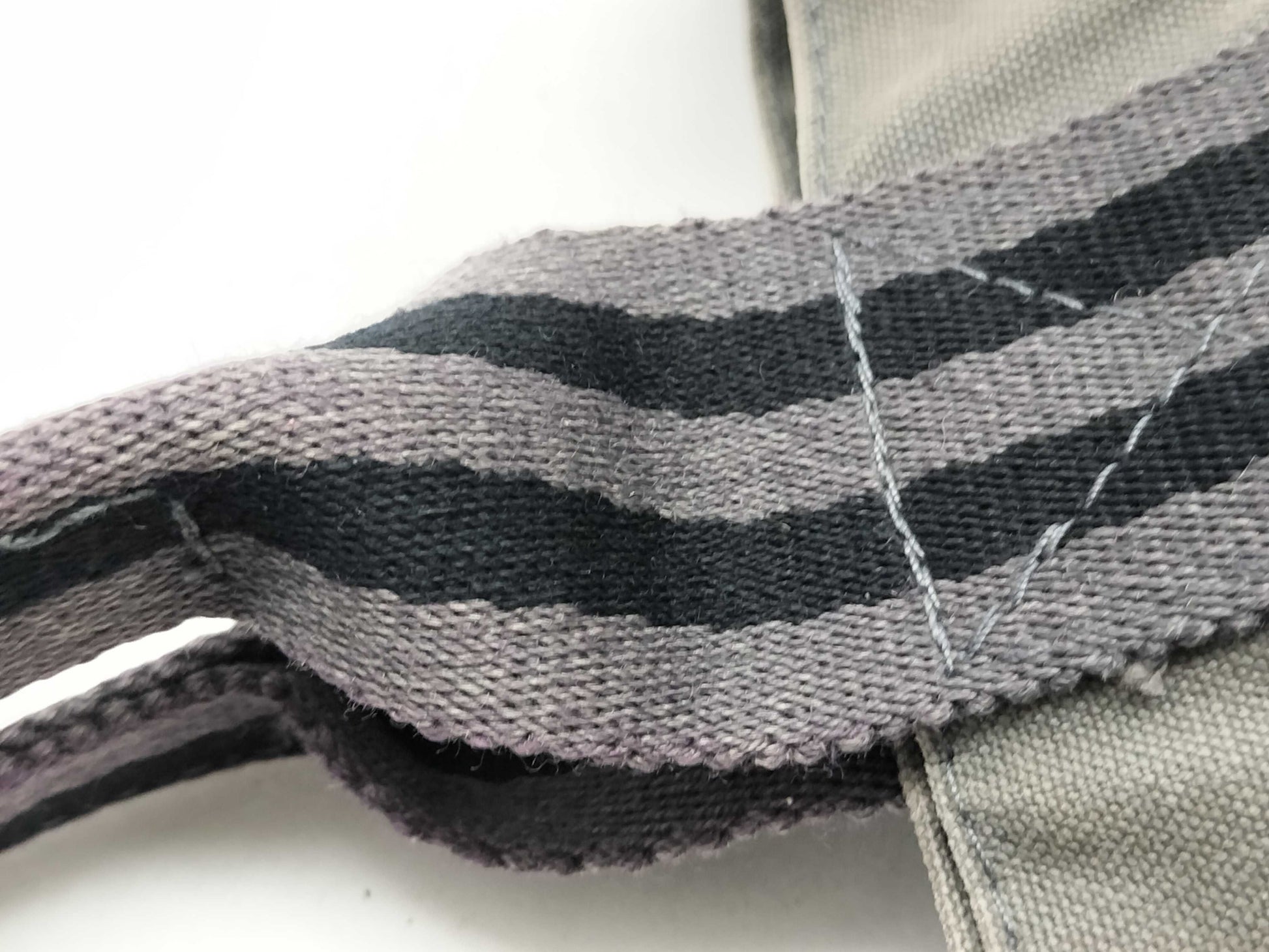 HERMES Foul Tote PM Cotton Canvas Handbag Gray Tote Bag