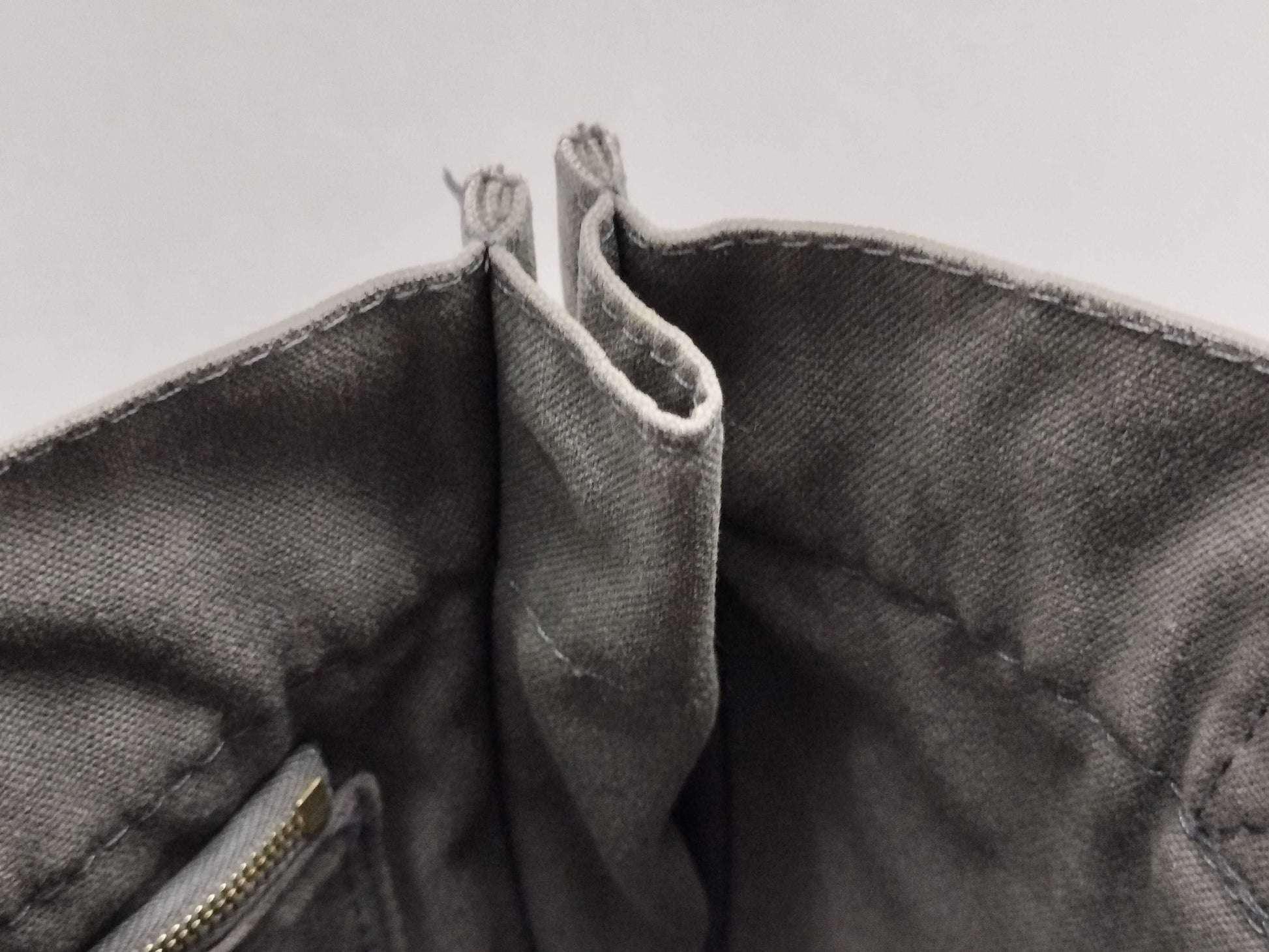 HERMES Foul Tote PM Cotton Canvas Handbag Gray Tote Bag