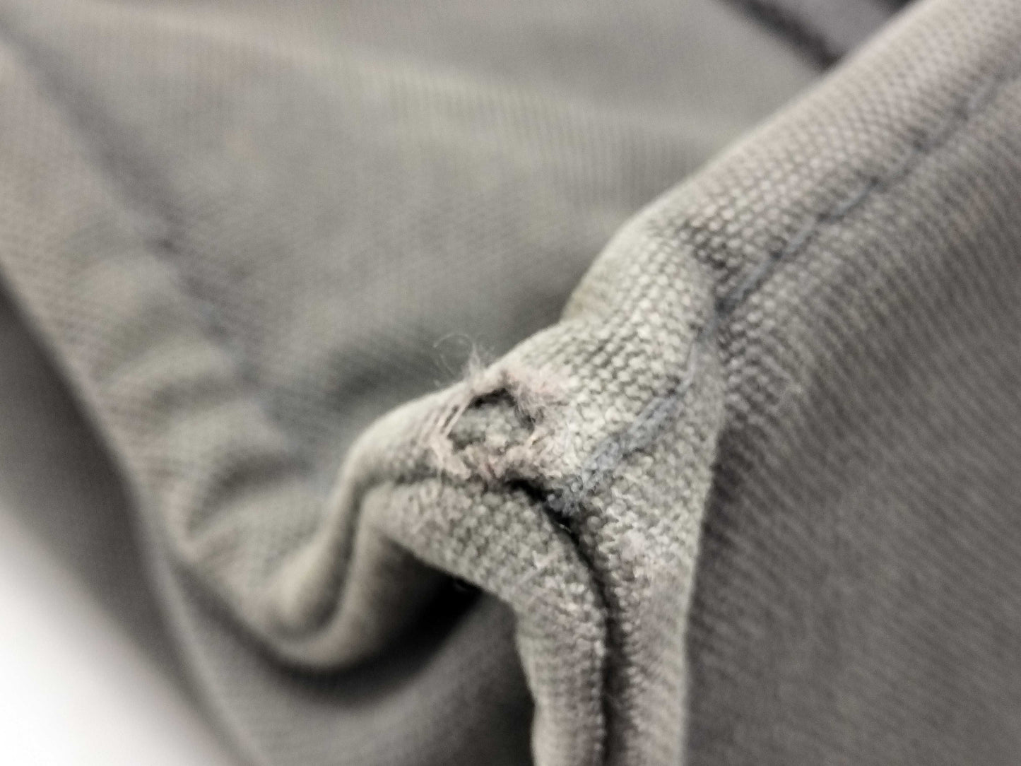 HERMES Foul Tote PM Cotton Canvas Handbag Gray Tote Bag