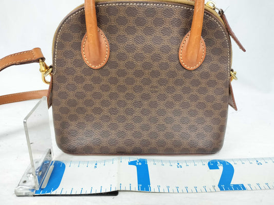 CELINE Macadam PVC 2-way Handbag MC96 Brown