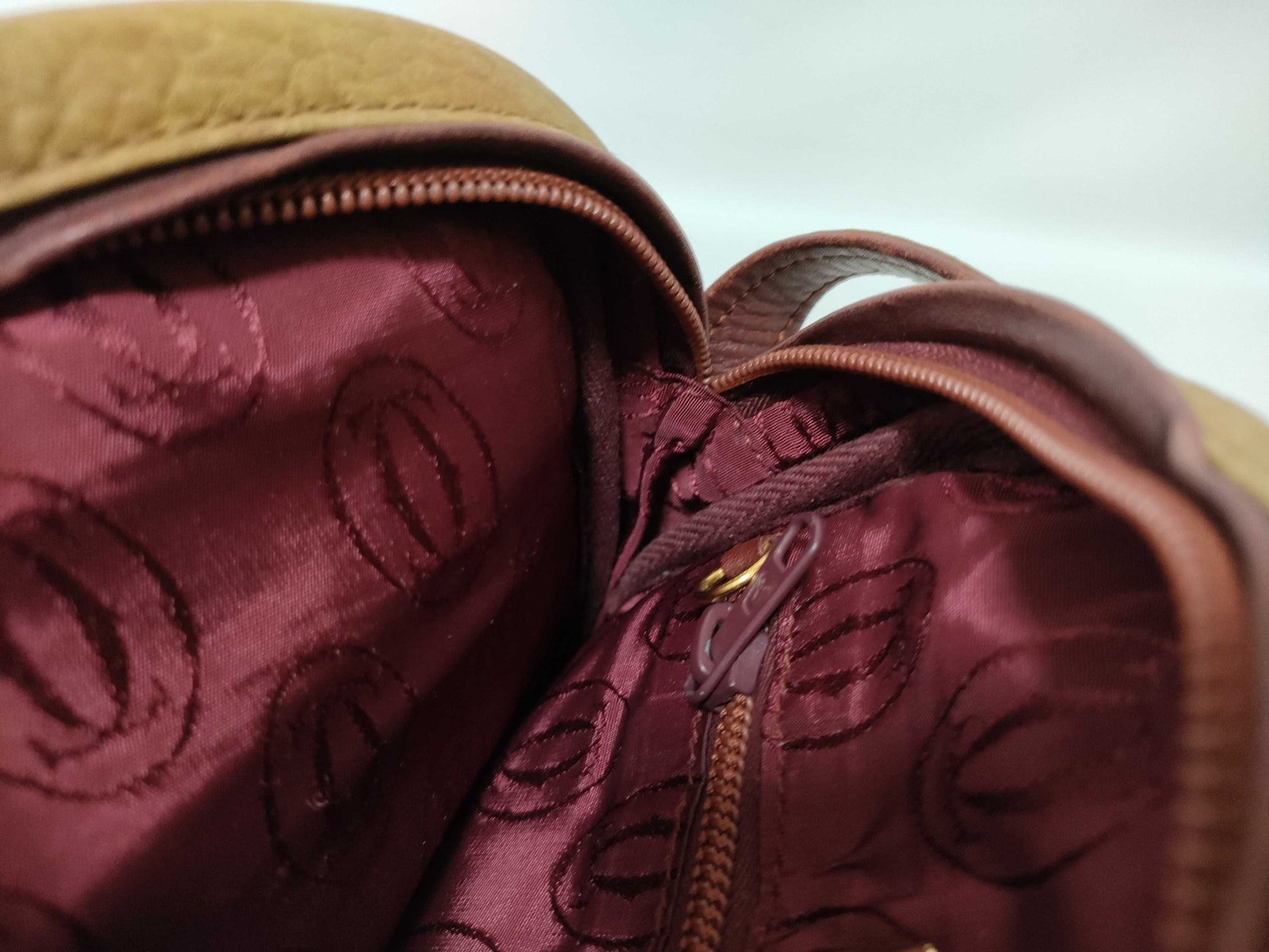Cartier Must Cartier Must Line Leather Shoulder Bag Brown
