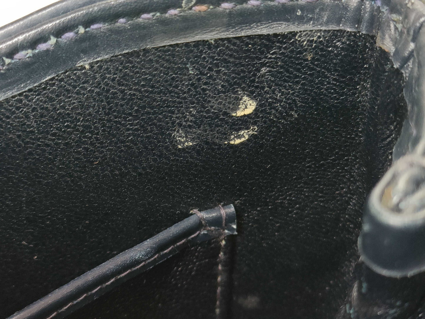 GUCCI Gucci Leather Handbag Navy Handbag