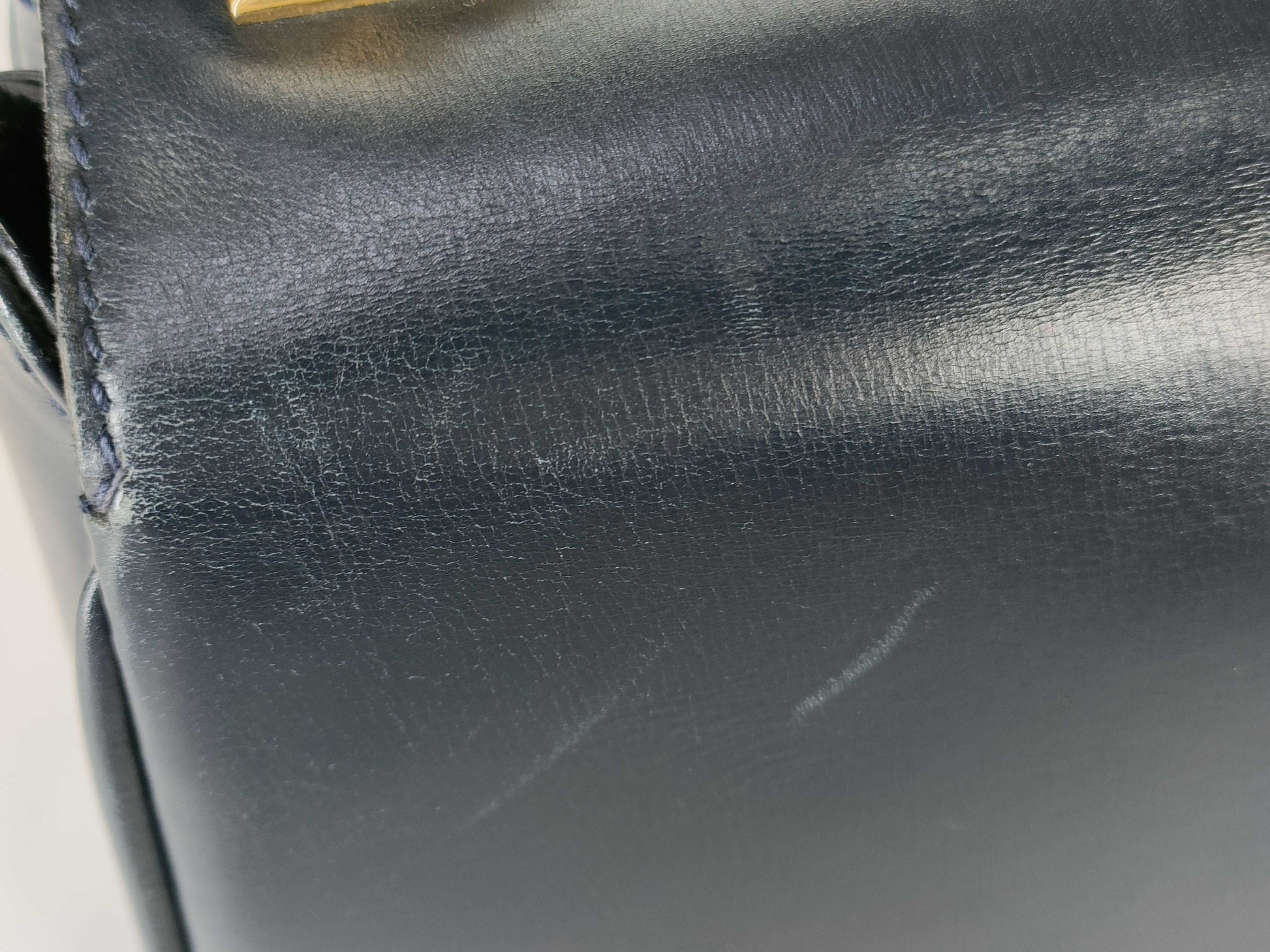 GUCCI Gucci Leather Handbag Navy Handbag