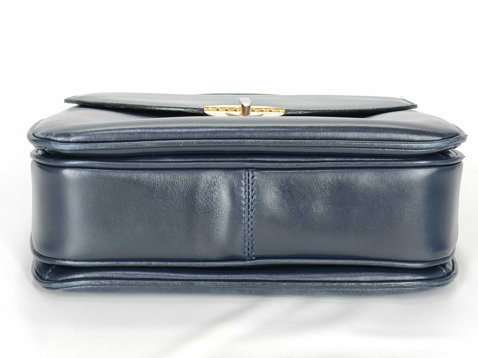 GUCCI Gucci Leather Handbag Navy Handbag