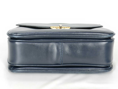 GUCCI Gucci Leather Handbag Navy Handbag