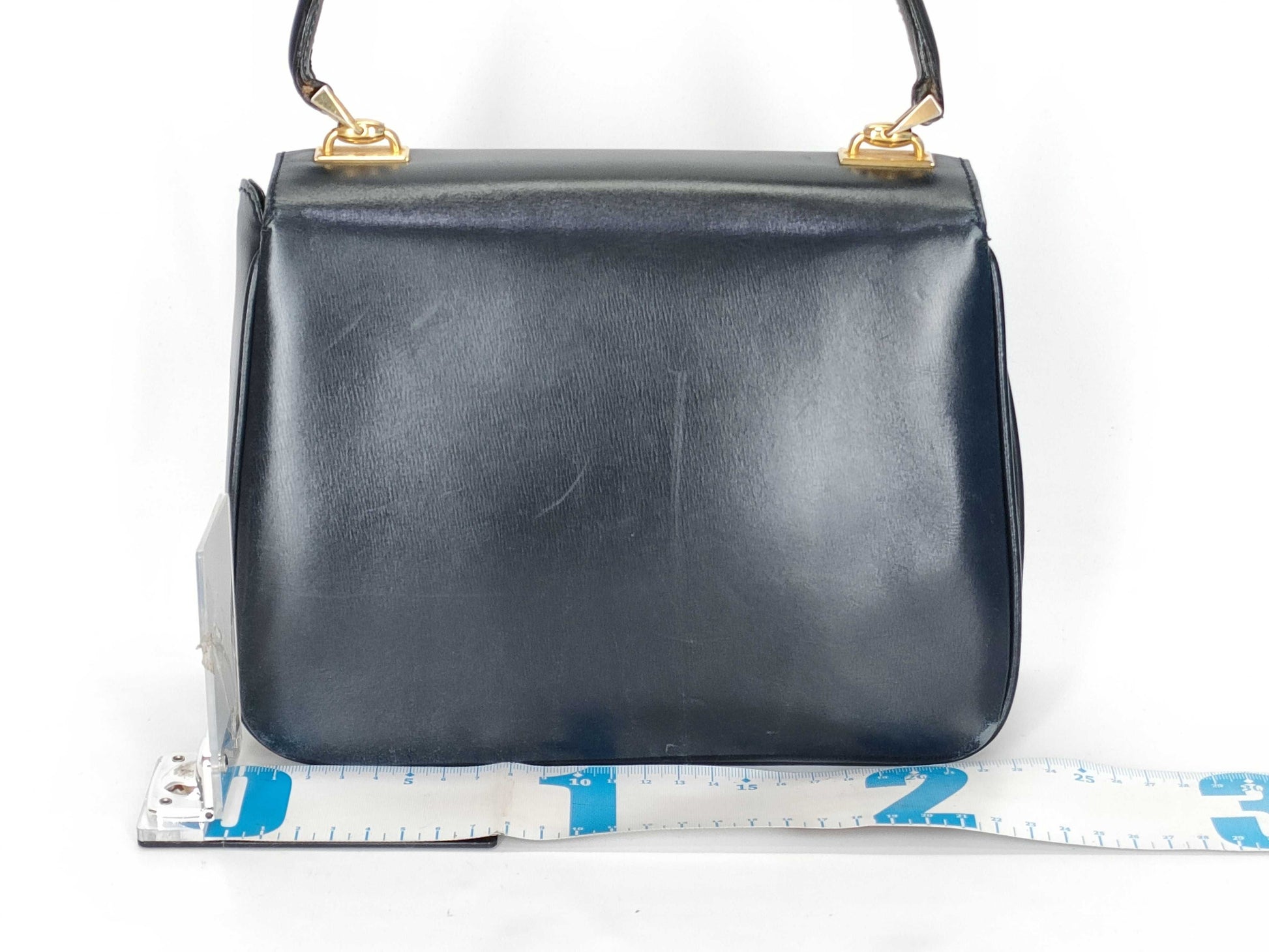 GUCCI Gucci Leather Handbag Navy Handbag