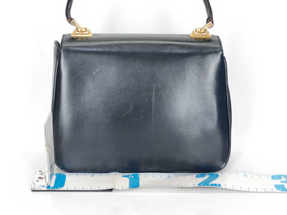 GUCCI Gucci Leather Handbag Navy Handbag