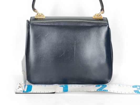 GUCCI Gucci Leather Handbag Navy Handbag