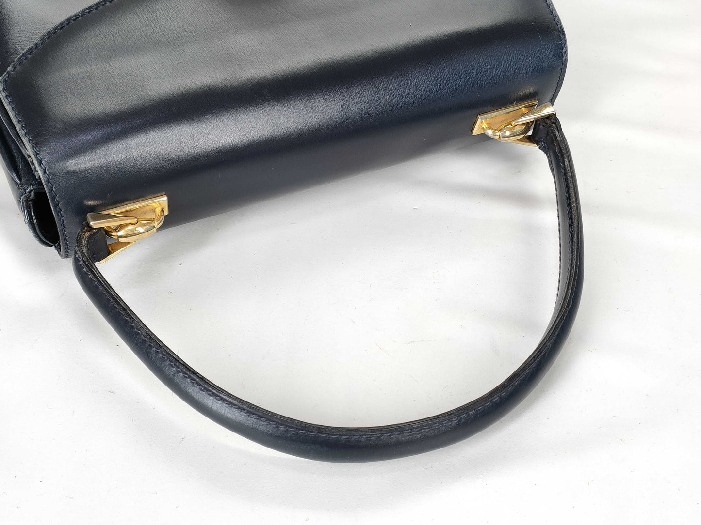 GUCCI Gucci Leather Handbag Navy Handbag