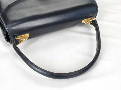 GUCCI Gucci Leather Handbag Navy Handbag