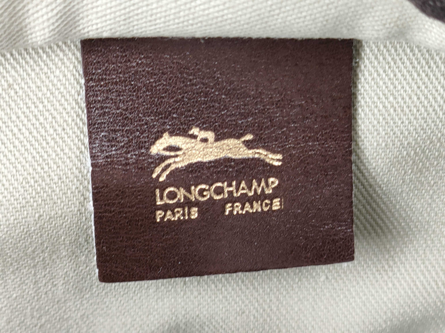 LONG CHAMP Longchamp Leather Shoulder Bag Dark Brown Shoulder Bag