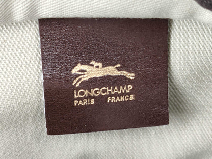 LONG CHAMP Longchamp Leather Shoulder Bag Dark Brown Shoulder Bag