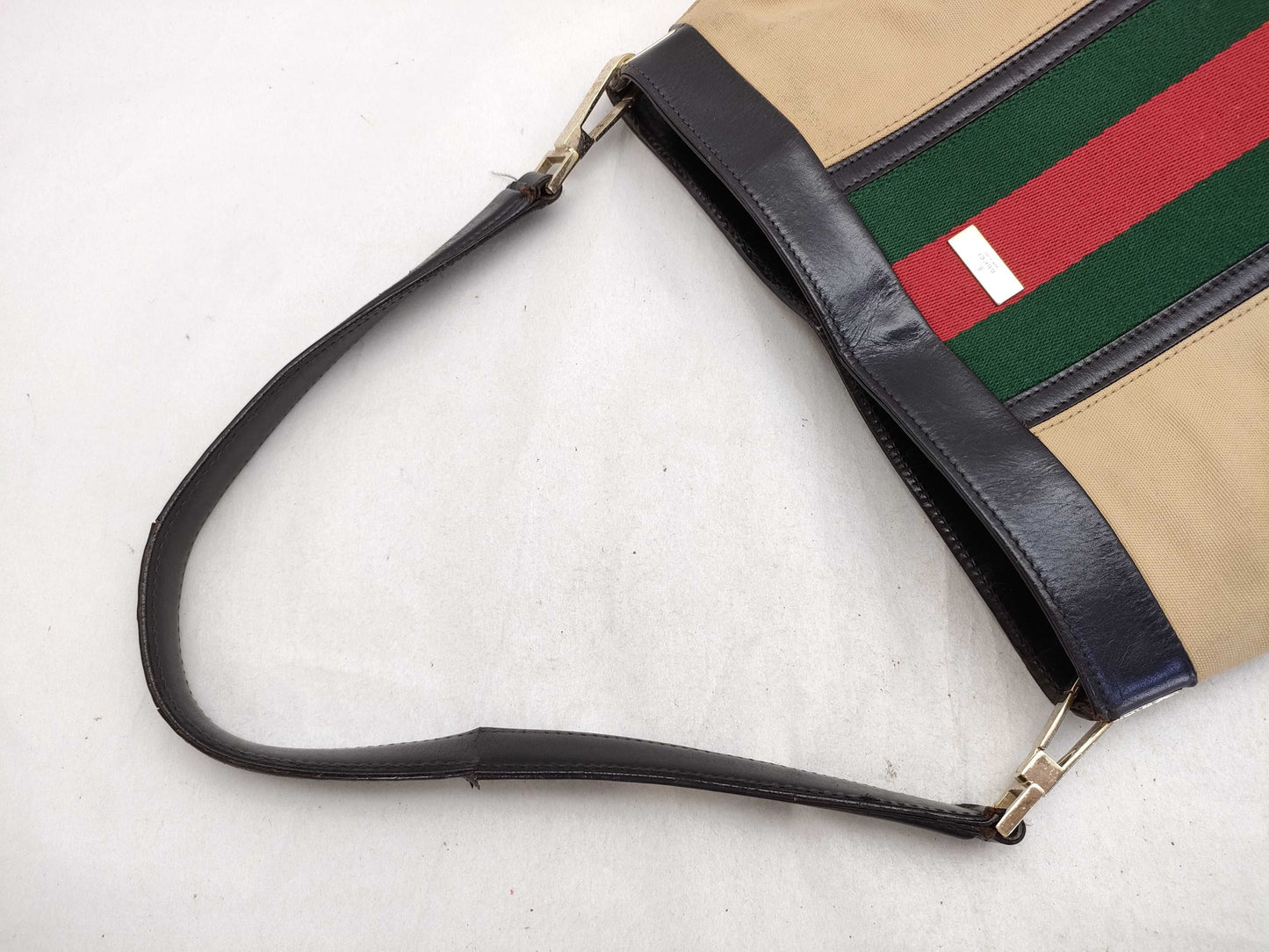 GUCCI Sherry Line Canvas One-Shoulder Bag 001.4231200047 Beige Shoulder Bag
