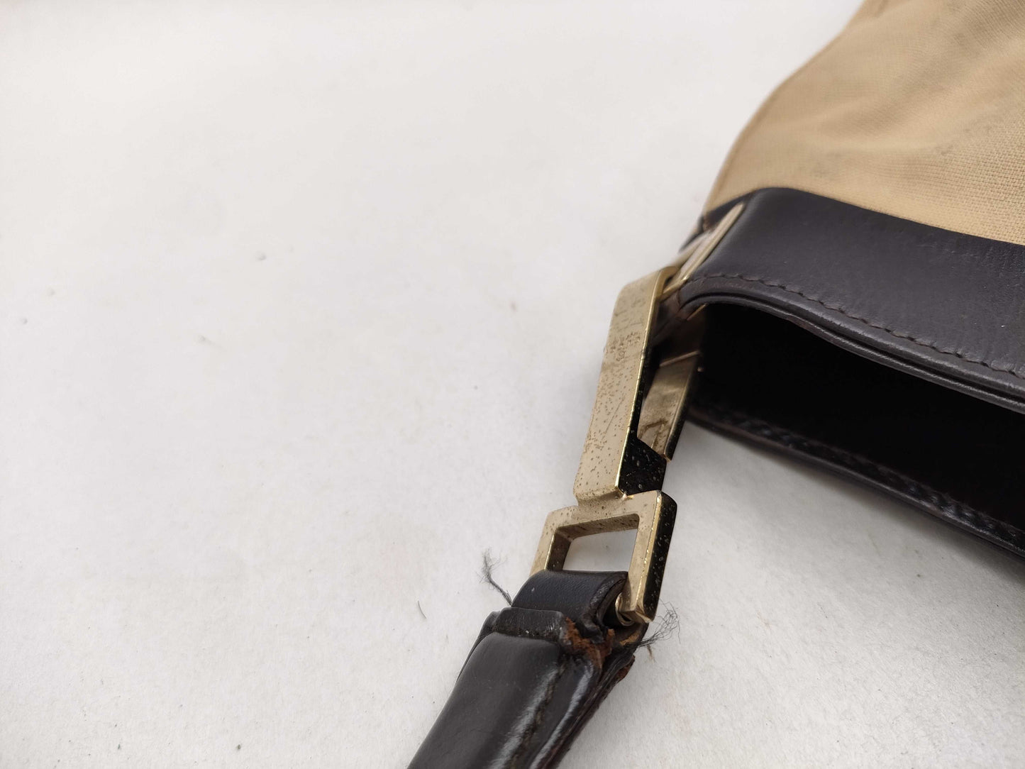 GUCCI Sherry Line Canvas One-Shoulder Bag 001.4231200047 Beige Shoulder Bag