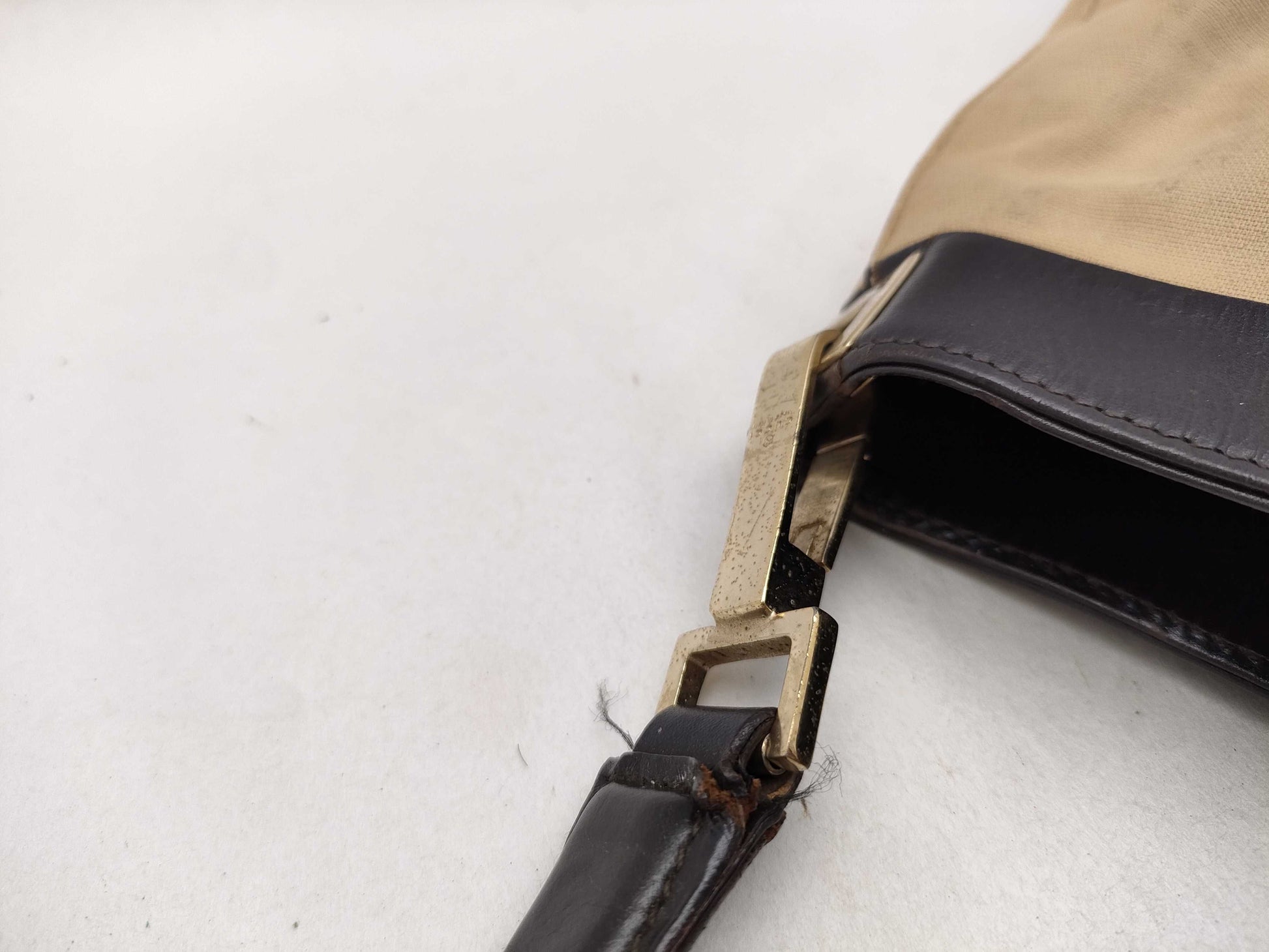 GUCCI Sherry Line Canvas One-Shoulder Bag 001.4231200047 Beige Shoulder Bag