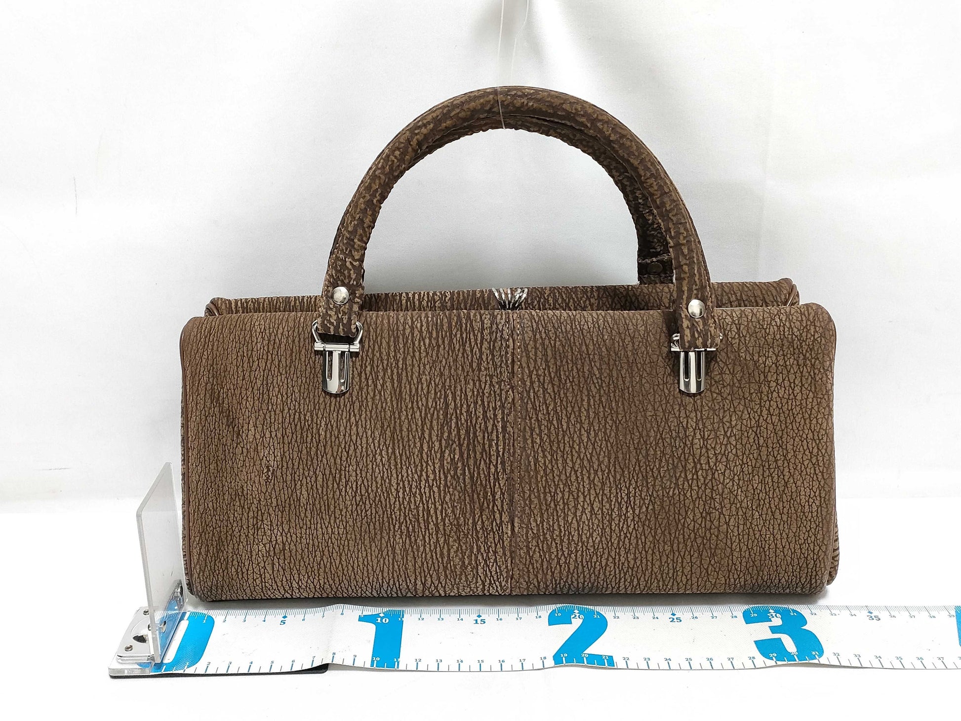 JRA Sharkskin Handbag Brown Handbag