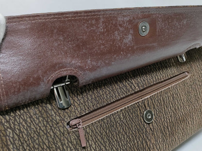 JRA Sharkskin Handbag Brown Handbag