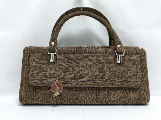 JRA Sharkskin Handbag Brown Handbag
