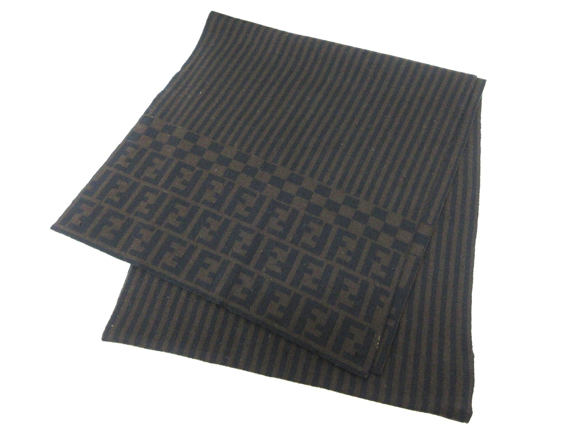 FENDI FF logo wool scarf