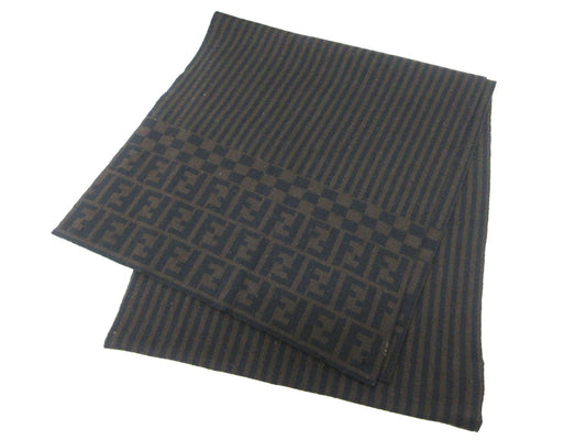 FENDI FF logo wool scarf