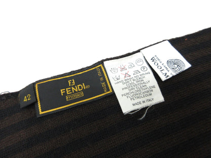 FENDI FF logo wool scarf