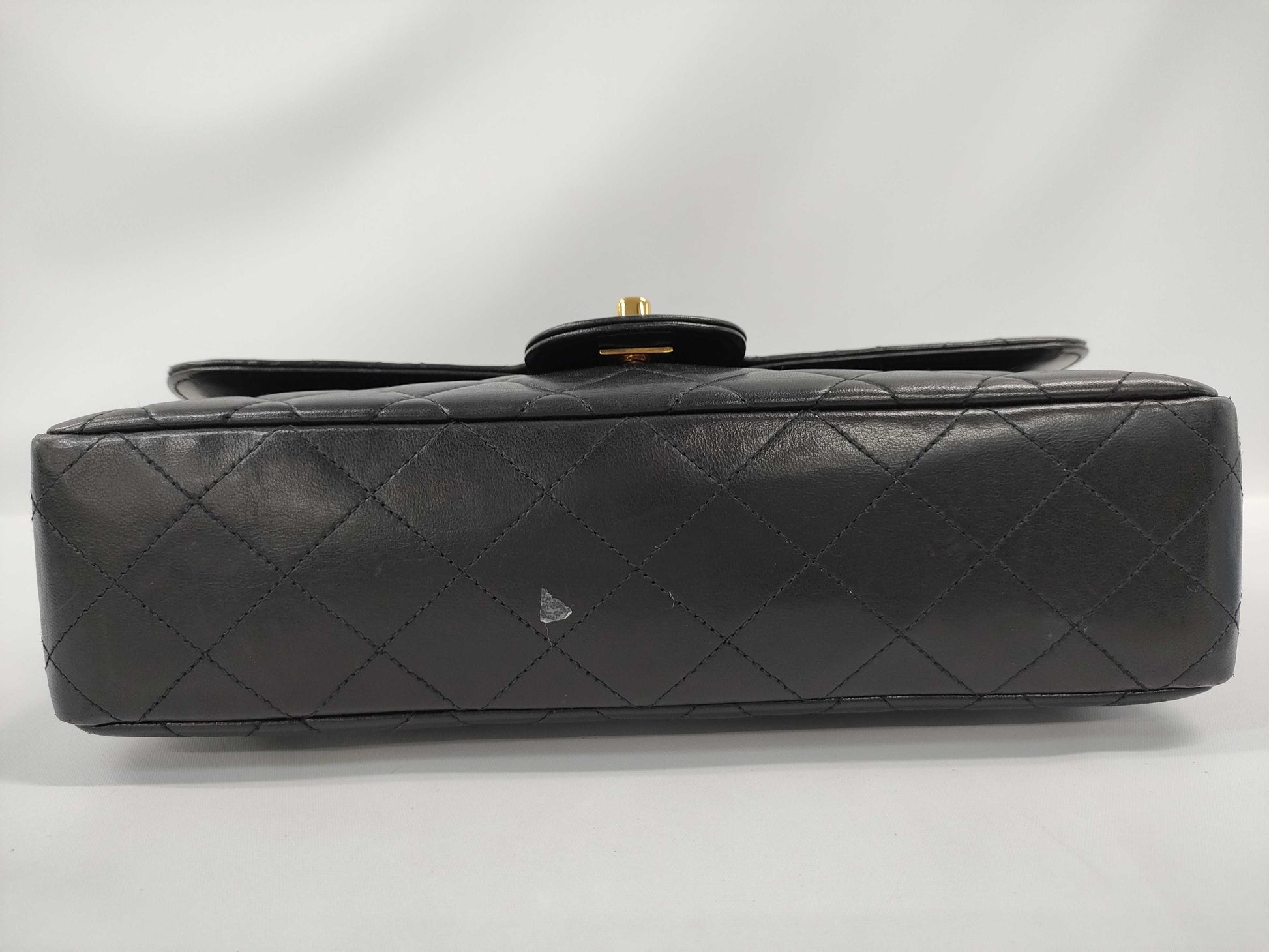 CHANEL Matelasse Handbag, GP Hardware, Lambskin, Black