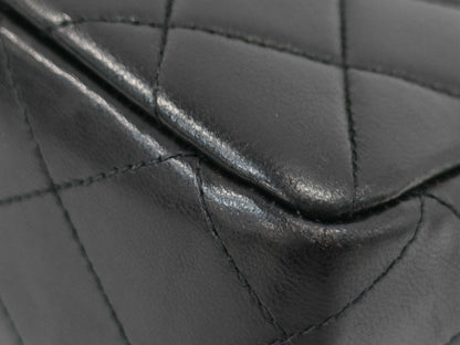 CHANEL Matelasse Handbag, GP Hardware, Lambskin, Black