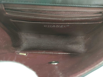 CHANEL Mini Matelasse Chain Shoulder Bag with Silver Hardware and Lambskin in Black