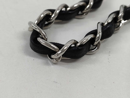CHANEL Mini Matelasse Chain Shoulder Bag with Silver Hardware and Lambskin in Black