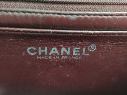 CHANEL Mini Matelasse Chain Shoulder Bag with Silver Hardware and Lambskin in Black
