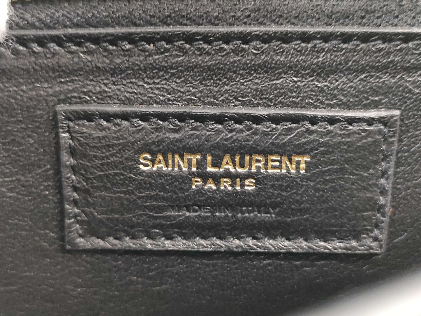 SAINT LAURENT 532750 Cassandra Shoulder Bag in Harako/Leather and Leopard Print/Black
