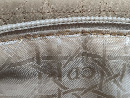 Dior Lady Dior Medium Nylon Beige Handbag