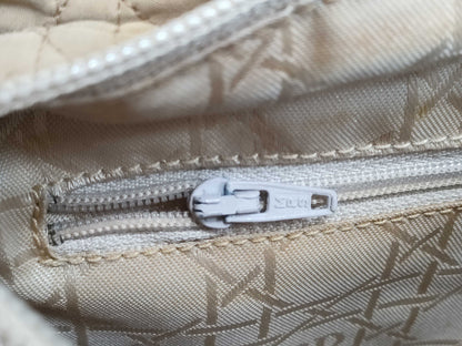Dior Lady Dior Medium Nylon Beige Handbag