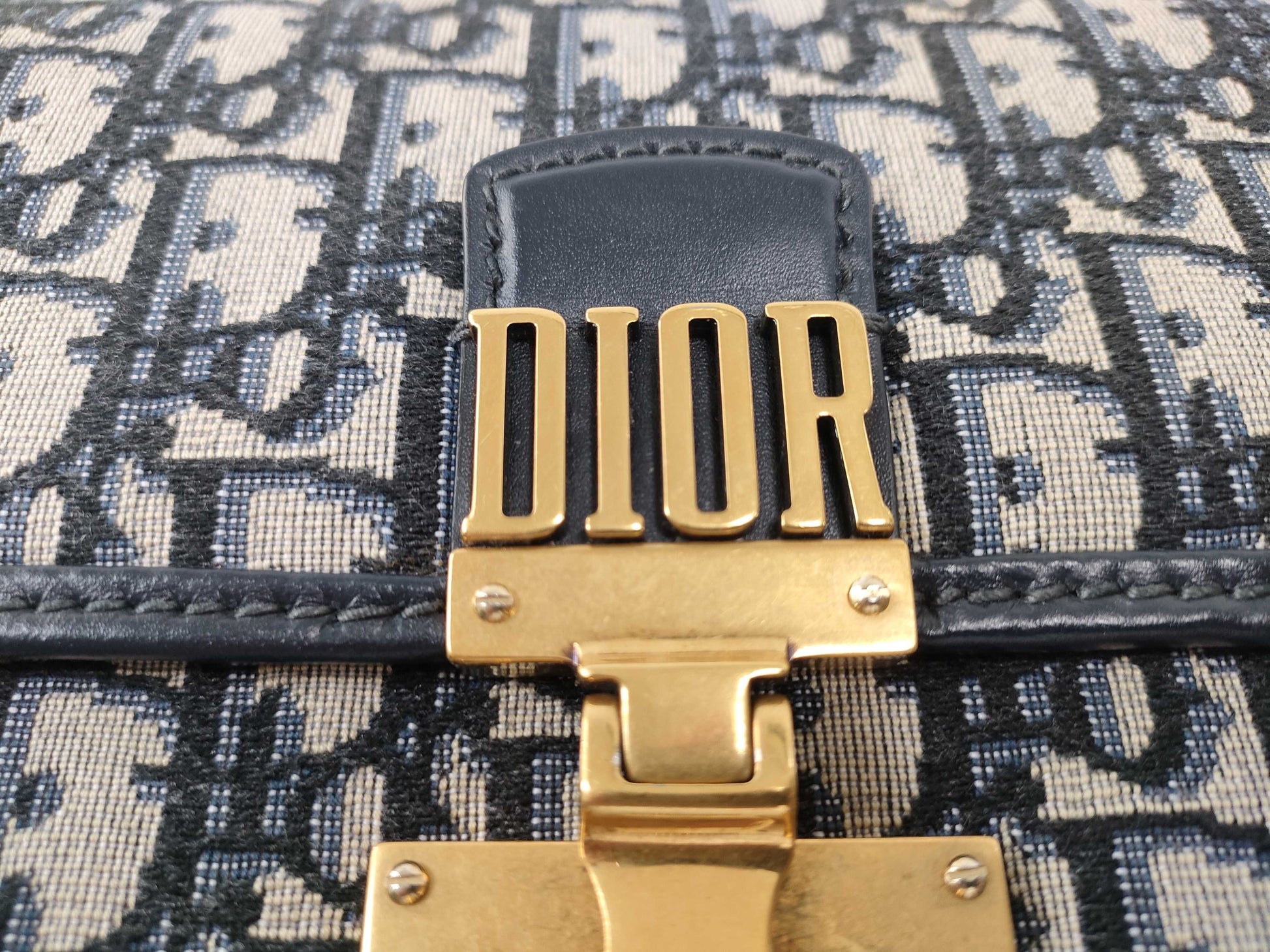 Dior Trotter Addict Shoulder Bag Canvas Navy