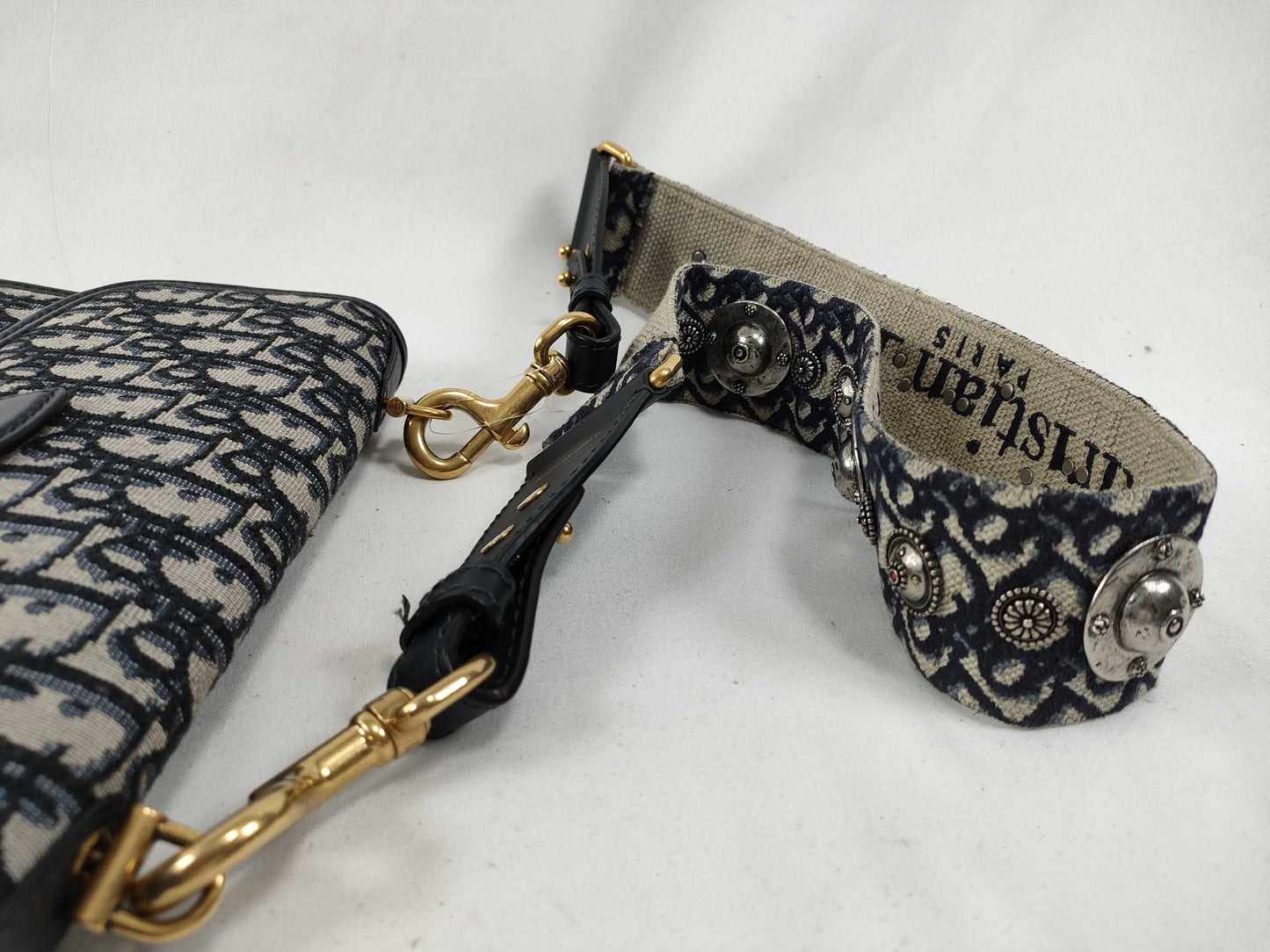 Dior Trotter Addict Shoulder Bag Canvas Navy