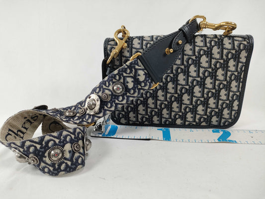 Dior Trotter Addict Shoulder Bag Canvas Navy
