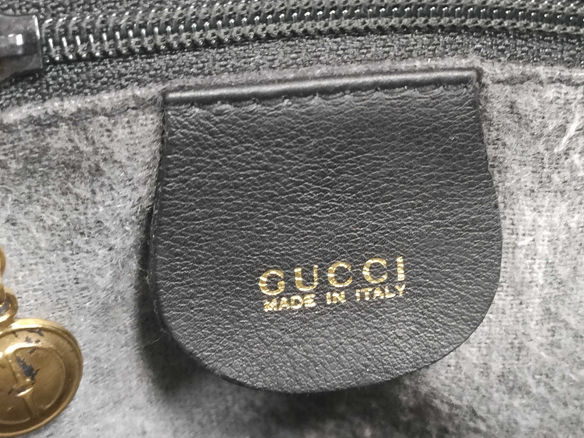 GUCCI Bamboo 007.2865.0231 Bamboo 2-Way Handbag in Black Leather