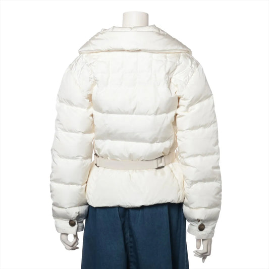LOUIS VUITTON Nylon Down Jacket, Size 36, Detachable Belt, Logo Button Jacket