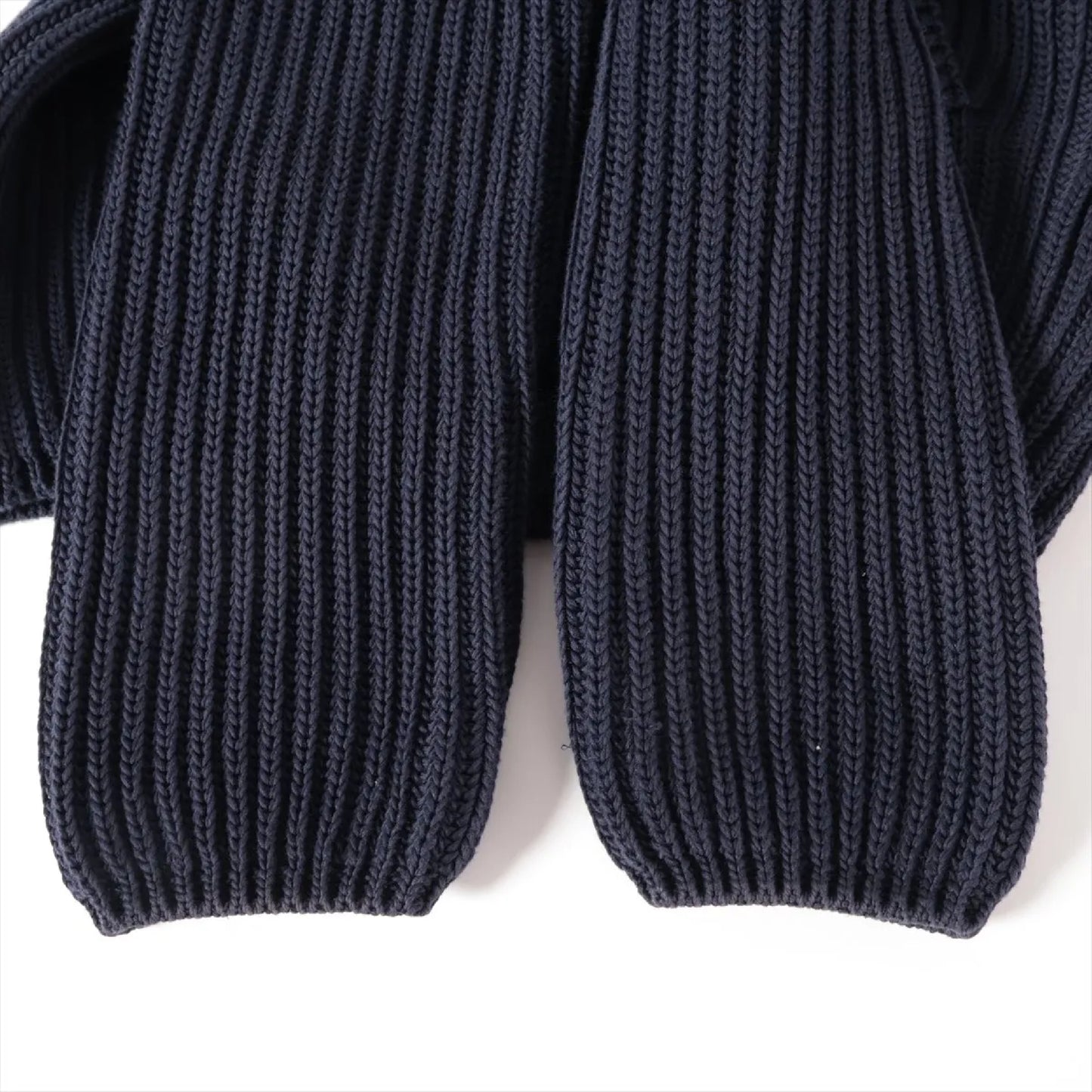 LOUIS VUITTON 12SS Cotton Knit Jacket, Size S, Navy, RM121M Logo