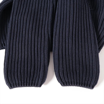 LOUIS VUITTON 12SS Cotton Knit Jacket, Size S, Navy, RM121M Logo