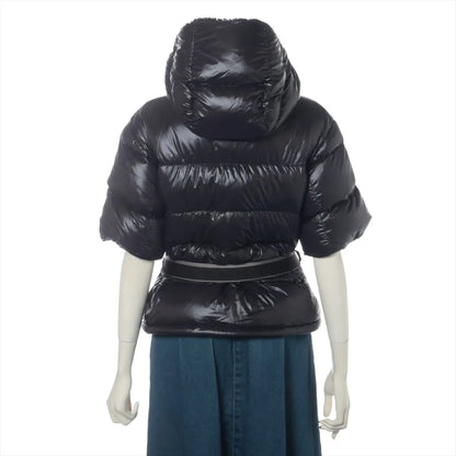 PRADA Prada Down Jacket, Size 40, Black, 29C161, Logo Belt, Detachable Hood