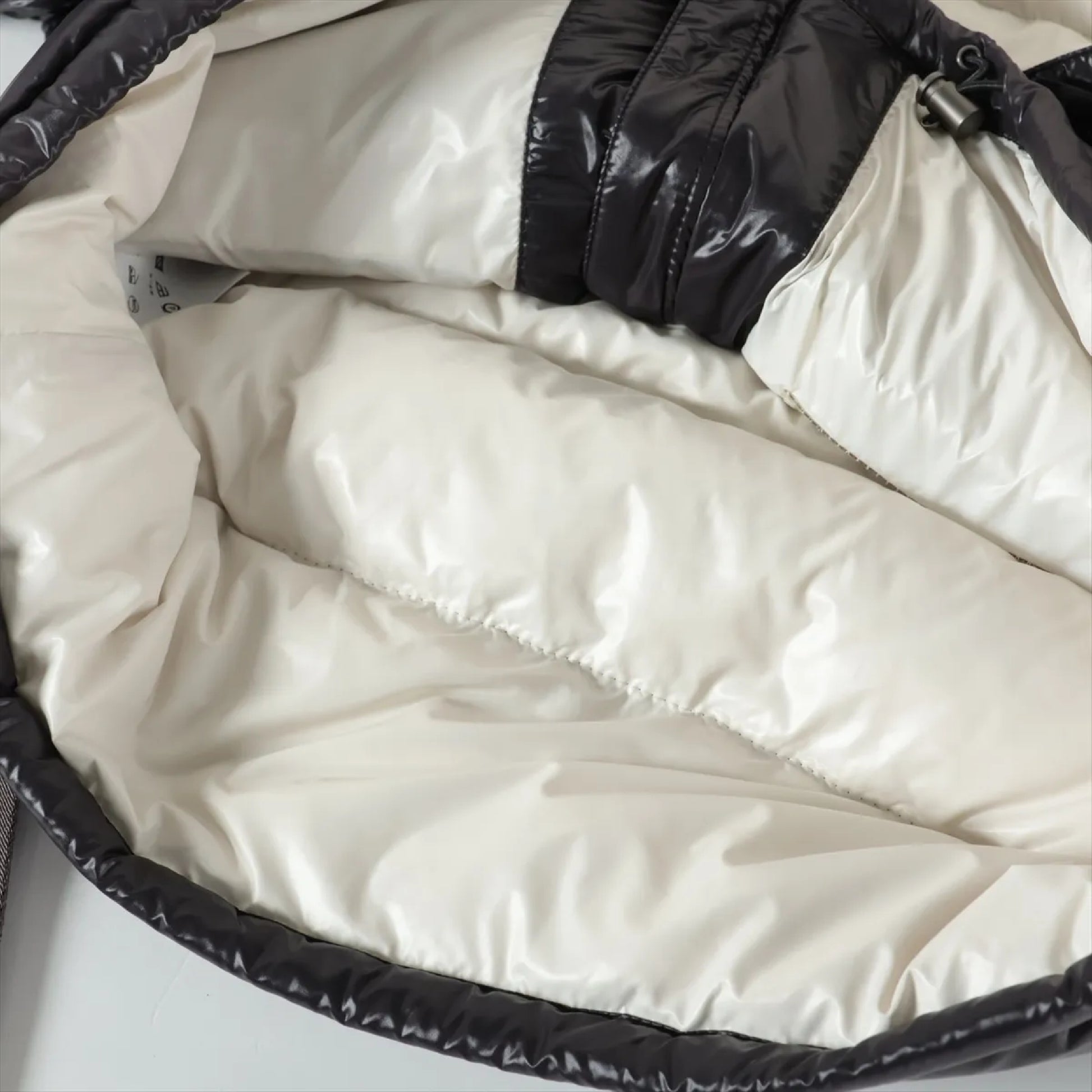 PRADA Prada Down Jacket, Size 40, Black, 29C161, Logo Belt, Detachable Hood
