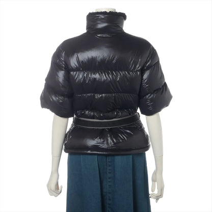 PRADA Prada Down Jacket, Size 40, Black, 29C161, Logo Belt, Detachable Hood