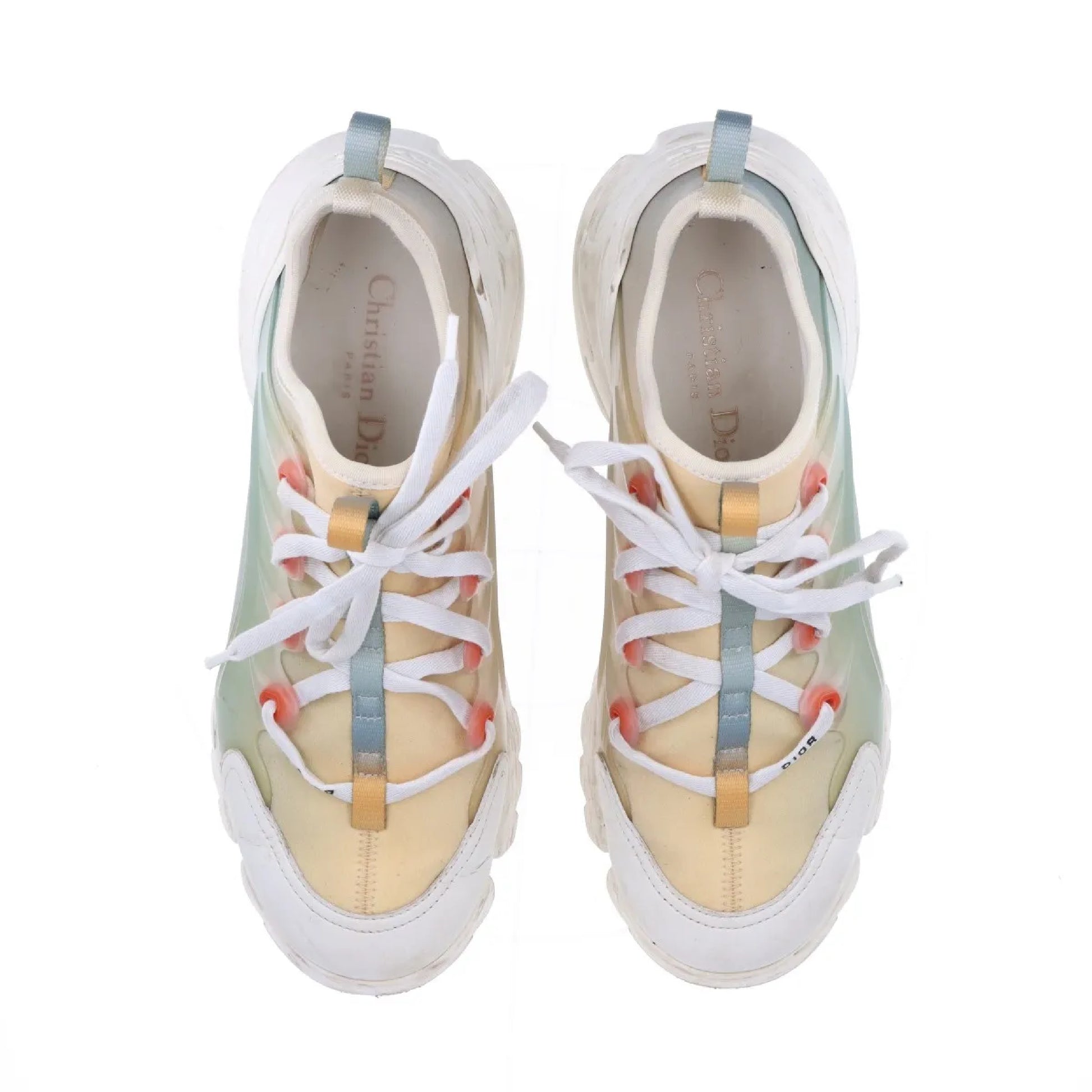 Dior Christian Dior Fabric Sneakers, Size 37 1/2