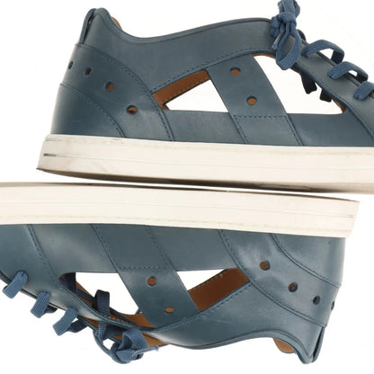 FENDI Leather Sneakers Size 7 Blue 7E1038 Sneaker Sandals Sneakers