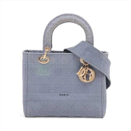 Dior Christian Dior Lady Dee-Lite Medium Canvas Dust Bag Handbag