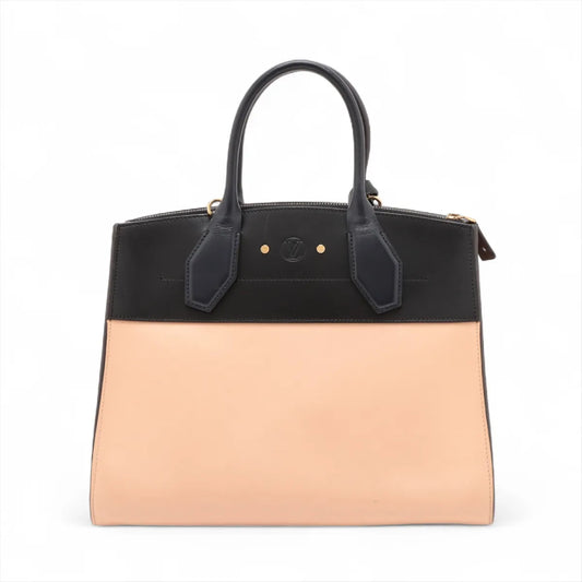 LOUIS VUITTON LV Logo City Steamer MM M42496 DU5105 Shoulder Bag with Strap, Padlock, and Key