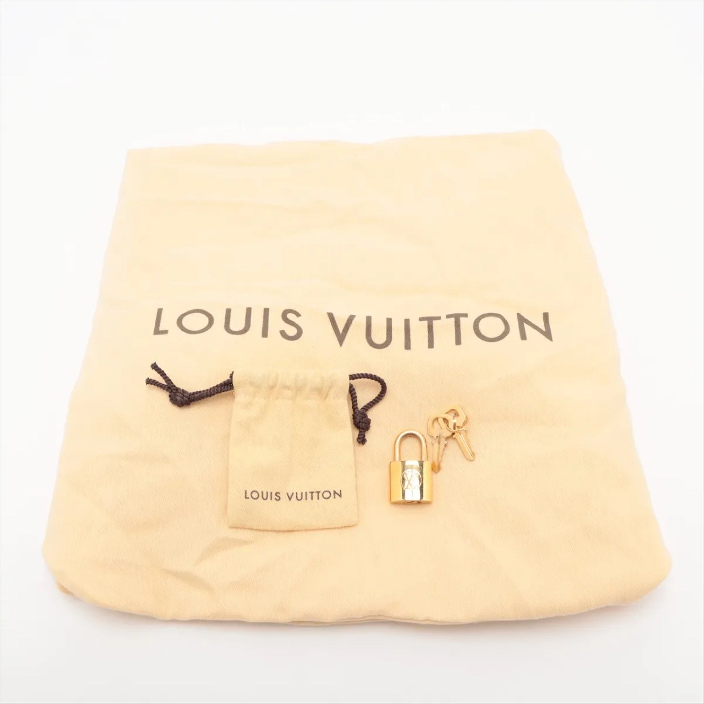 LOUIS VUITTON LV Logo City Steamer MM M42496 DU5105 Shoulder Bag with Strap, Padlock, and Key