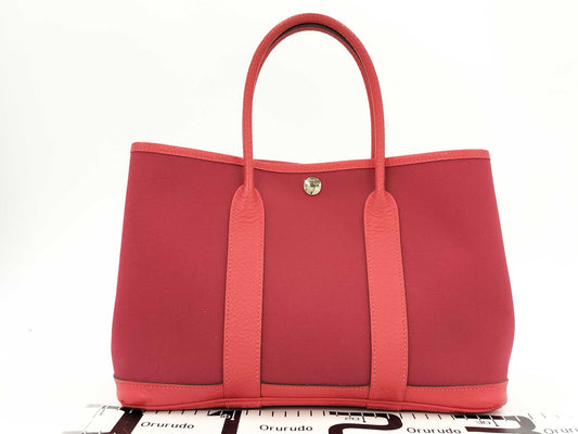 HERMES HERMES Garden Party 30 A Stamped Tote Bag