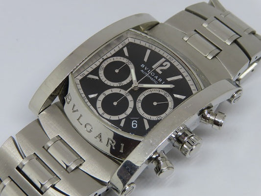 BVLGARI Assioma AA48SCH L8052 Automatic Black Dial Men's Watch
